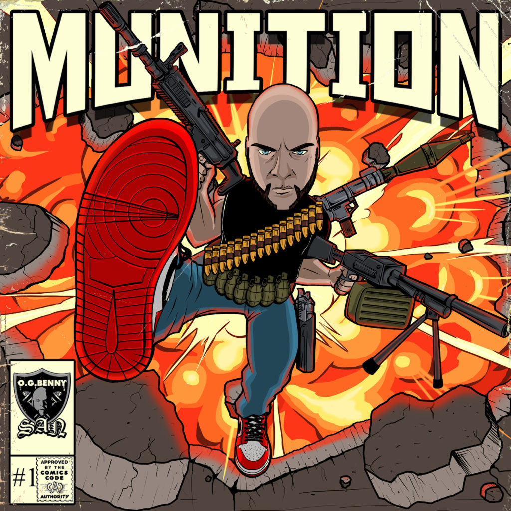 Kaiju Blood Records - Rap / Hip Hop / Deutschrap Releases 2021 (Cover) - O.G. Benny SAN - Munition (Cover)